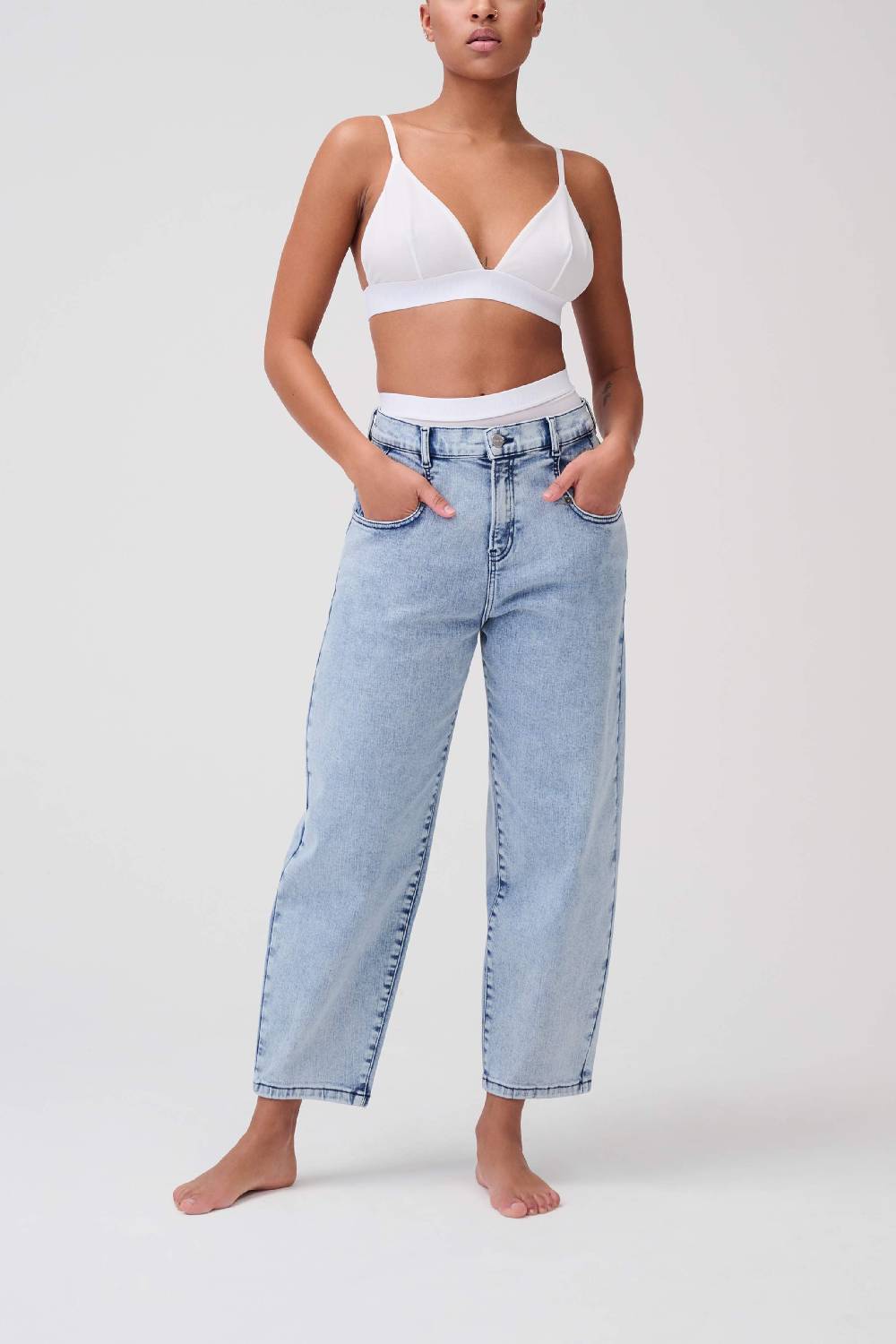Item M6 Relaxed Denim High Rise Pants Vatertagsangebot