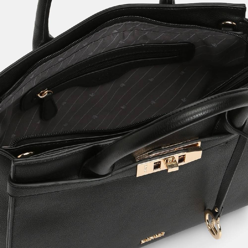 ﻿L. Credi Konstanze Henkeltasche schwarz Limitierter Zeitrabatt
