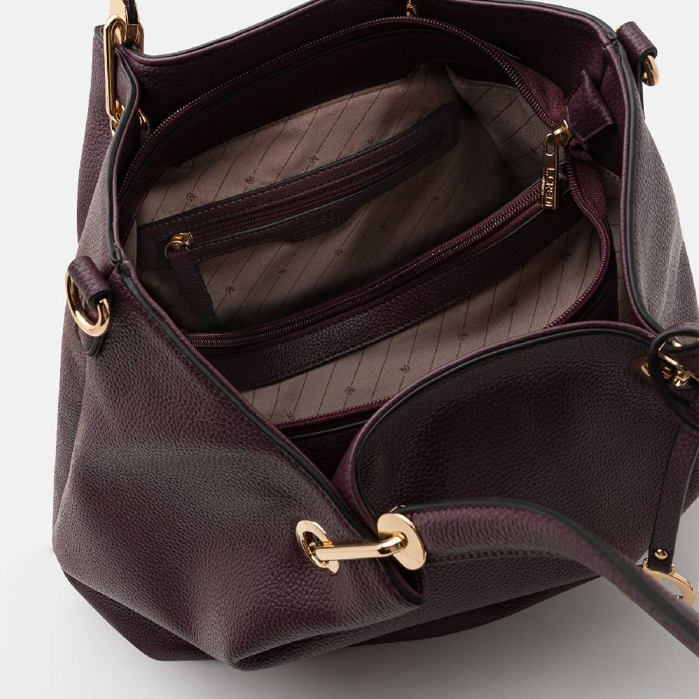 L. Credi Ebony Shopper dark plum Lagerräumung