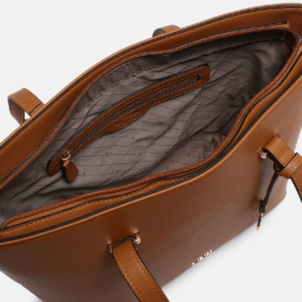 L. Credi Filippa Shopper cognac Kostenloser Versand international
