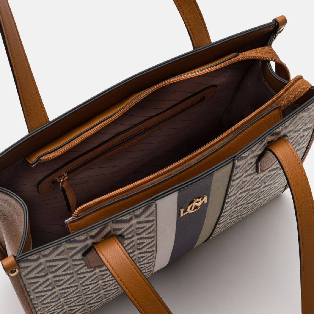 L. Credi Melina Shopper beige multi Outlet