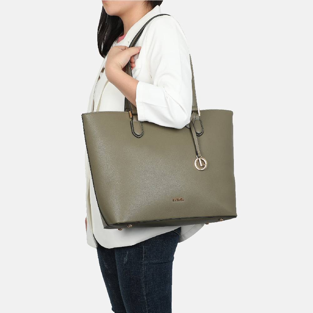 L. Credi Filippa Shopper khaki Neueste Stile