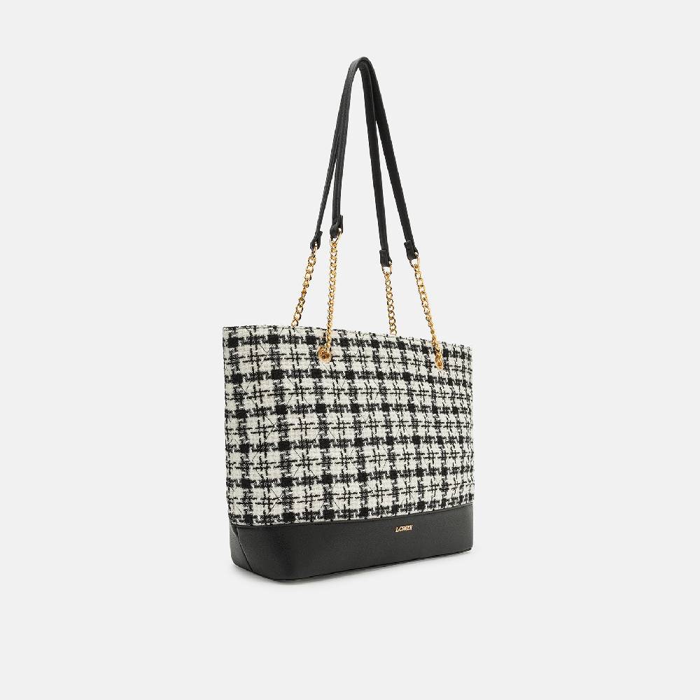 L. Credi Naissa Shopper schwarz / offwhite Fabrik Onlineshop