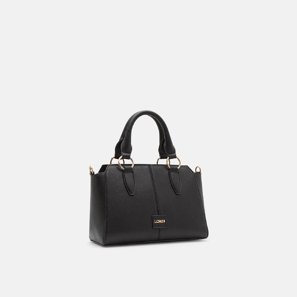 L. Credi Nadja Henkeltasche schwarz Preisnachlass