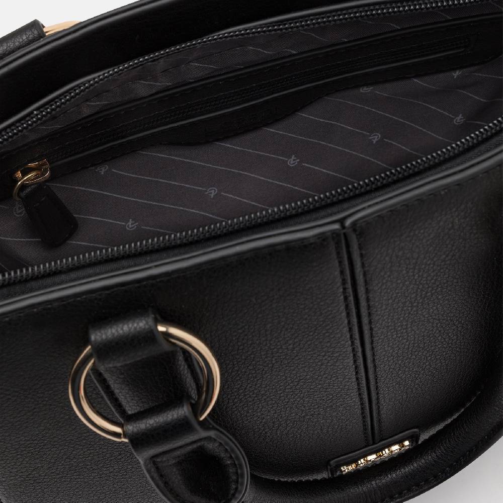 L. Credi Nadja Henkeltasche schwarz Preisnachlass