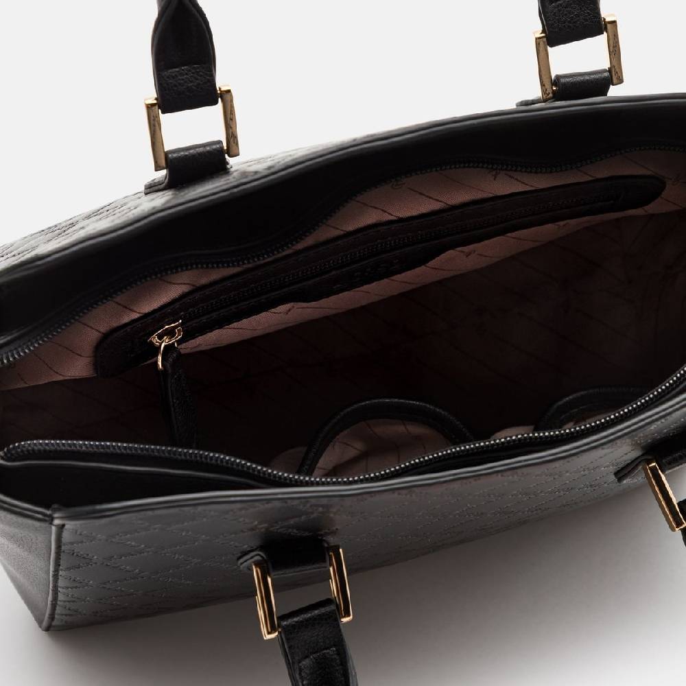 L. Credi Filiberta Henkeltasche schwarz Super Sparpreis