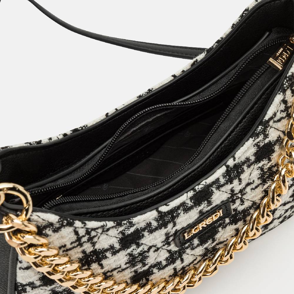 L. Credi Naissa Hobo schwarz / offwhite Super Rabatt