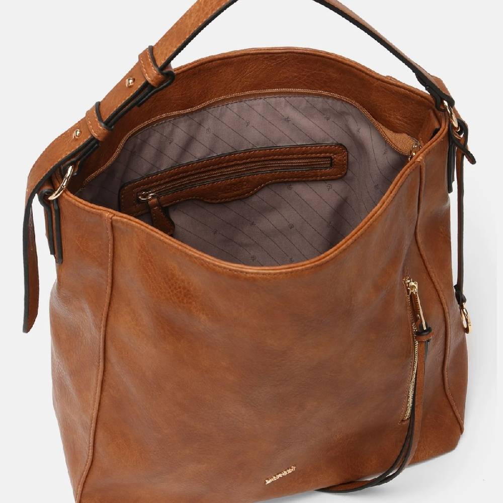 L. Credi Jana Hobo cognac Schlussverkauf