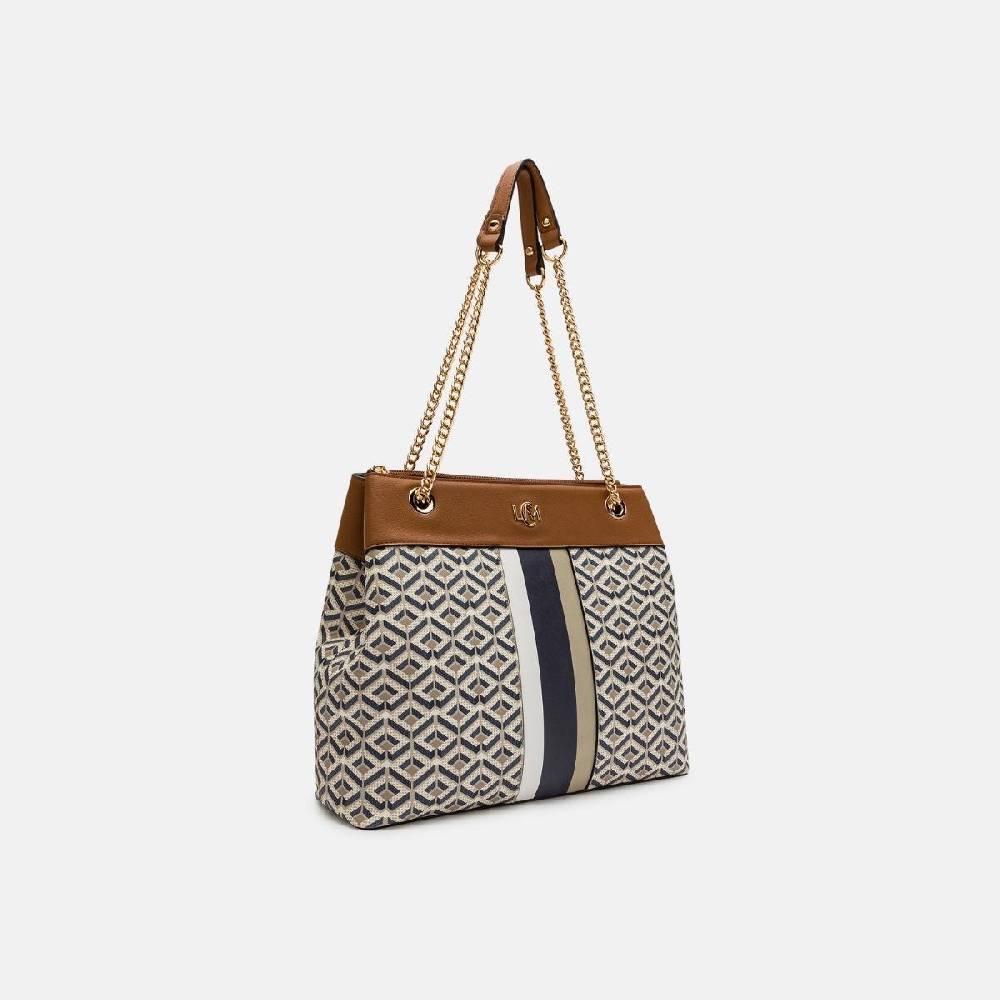L. Credi Melina Hobo beige multi Große Rabatte