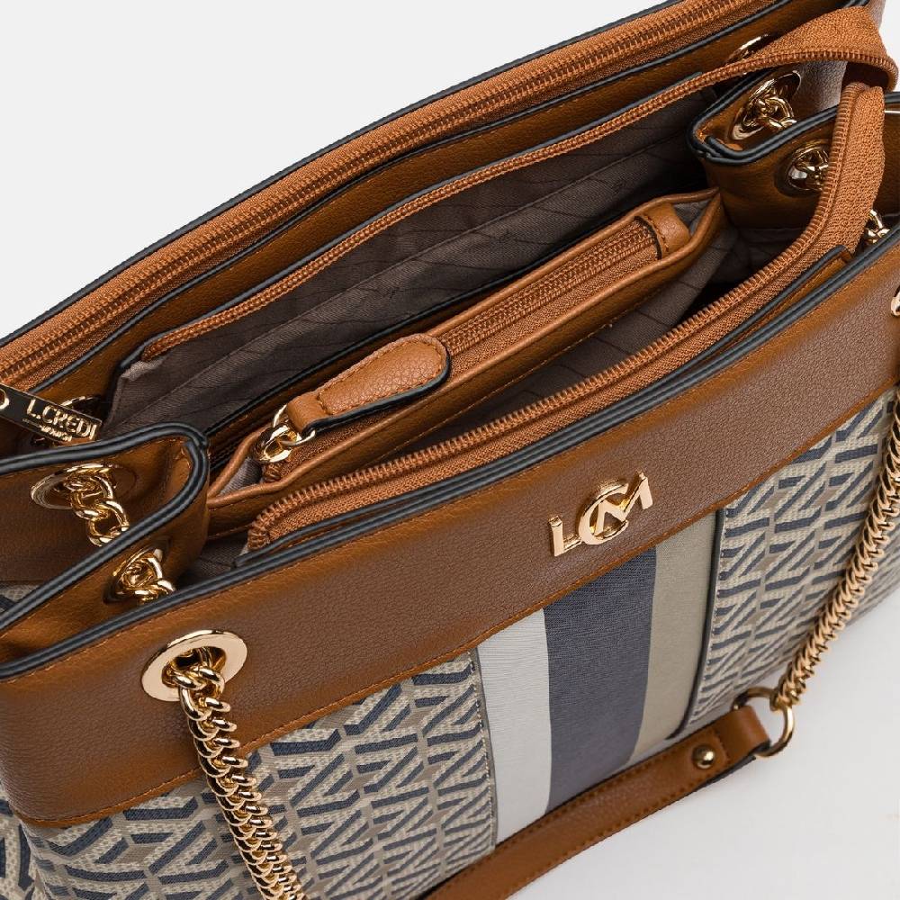 L. Credi Melina Hobo beige multi Große Rabatte