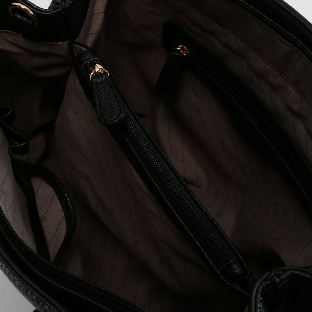L. Credi Maxima Henkeltasche schwarz Vierteljährliche Förderung