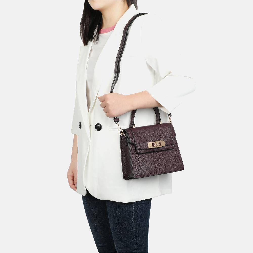 L. Credi Konstanze Umhängetasche dark plum Zeitbegrenzte Promotion