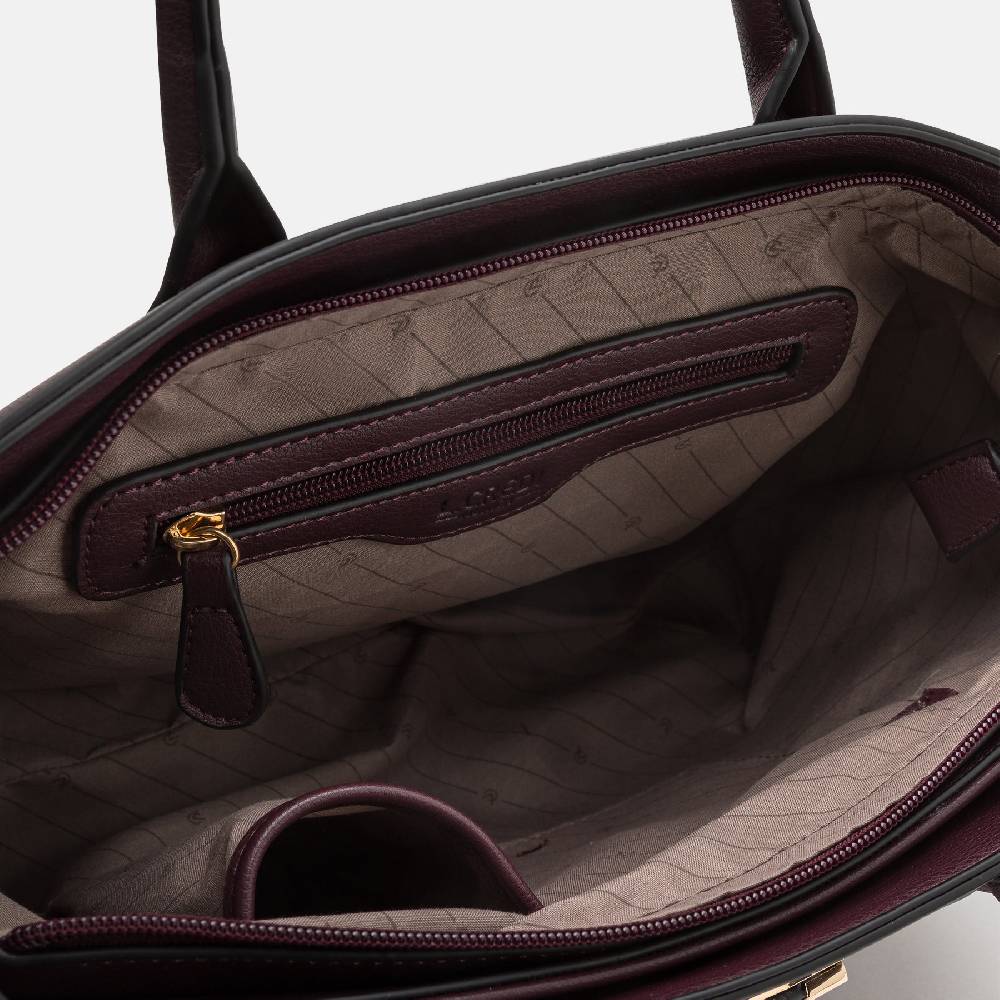 L. Credi Konstanze Henkeltasche dark plum Super Rabatt