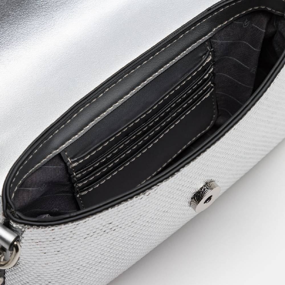 L. Credi Nadine Clutch silber Sonderangebote