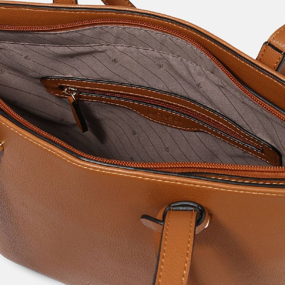 L. Credi Filippa Shopper cognac Sonderangebot der Fabrik