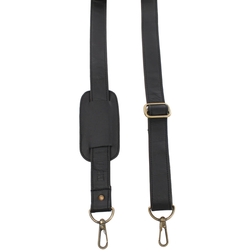 Leconi Trageriemen Leder schwarz breit 150cm LEC-R3 Fabrik Onlineshop