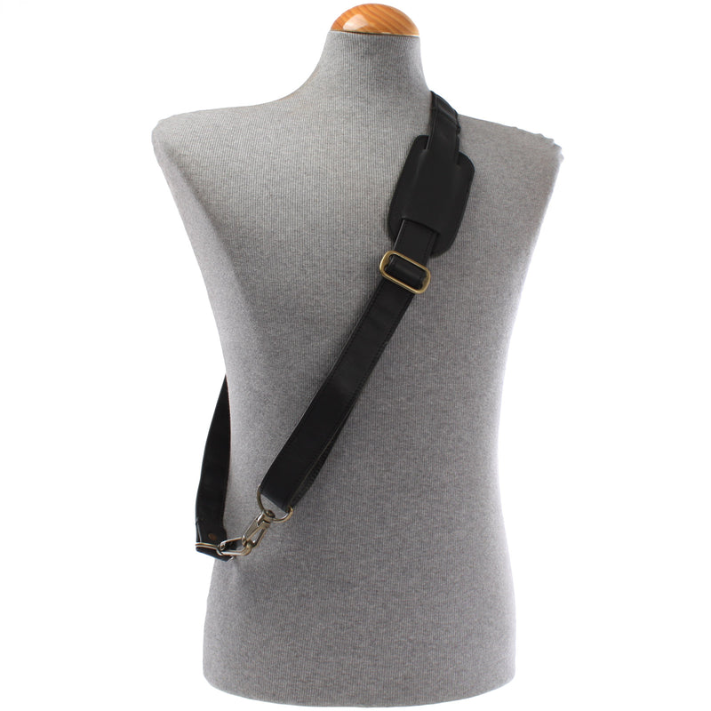 Leconi Trageriemen Leder schwarz breit 150cm LEC-R3 Fabrik Onlineshop