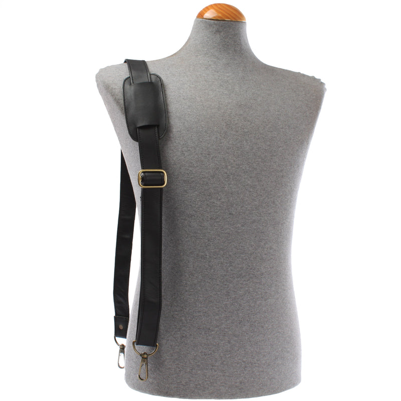 Leconi Trageriemen Leder schwarz breit 150cm LEC-R3 Fabrik Onlineshop