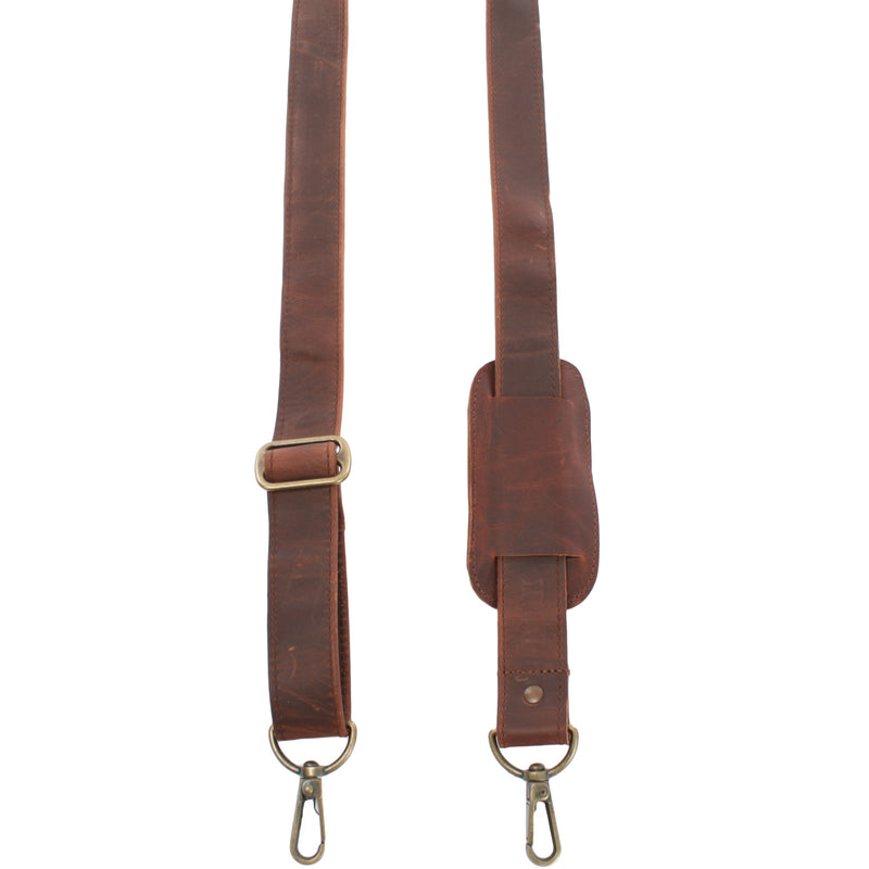 Leconi Trageriemen Leder braun breit 150cm LEC-R3 Versandkostenfrei