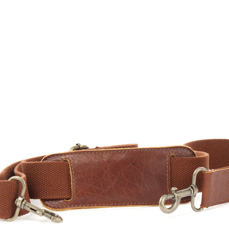 Leconi Trageriemen Baumwolle Leder 150cm braun LEC-R6 Preisnachlass