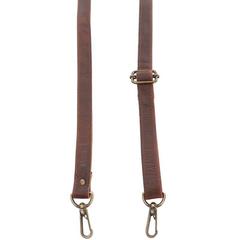 Leconi Trageriemen Leder braun schmal 150cm LEC-R4 Saisonschlussverkauf