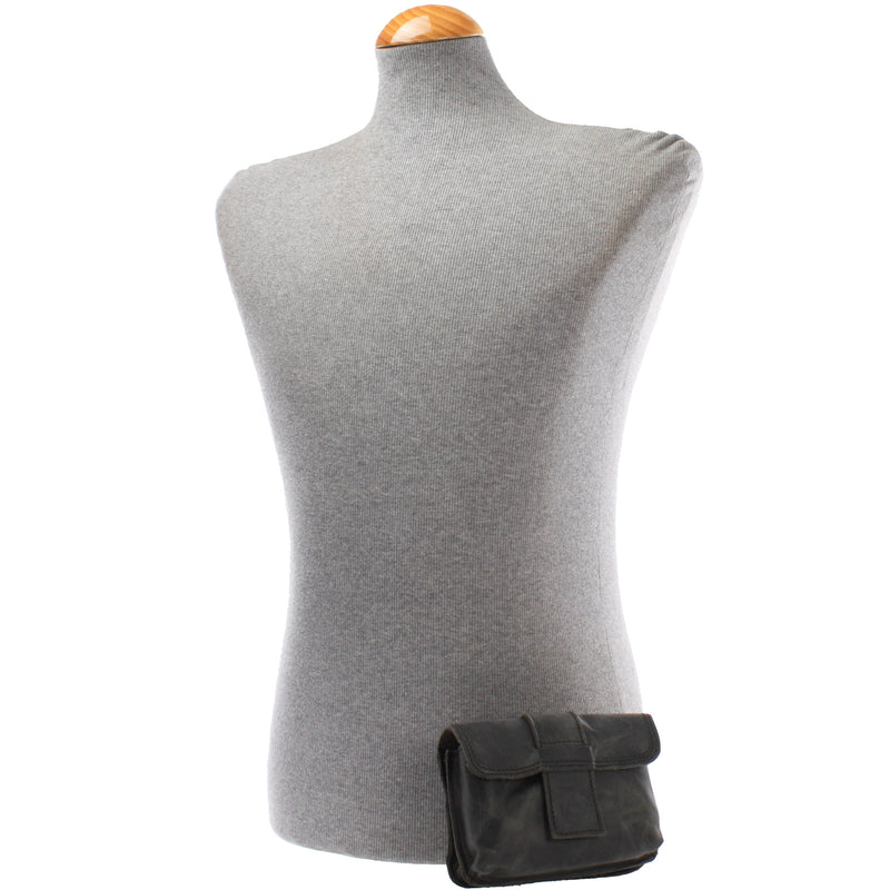 Leconi Gürteltasche Bauchtasche Hüfttasche Damen Herren Rindsleder grau LE9005 Heißer Verkauf