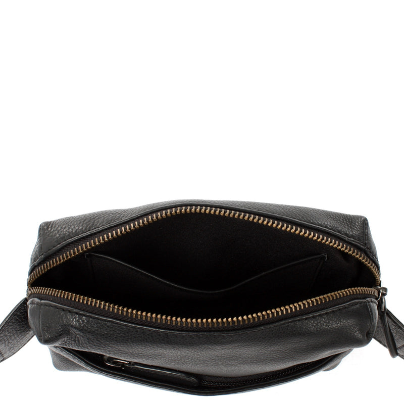 Leconi Gürteltasche Bauchtasche Hüfttasche Damen Herren Nappa Leder schwarz LE9029 Tägliche Deals