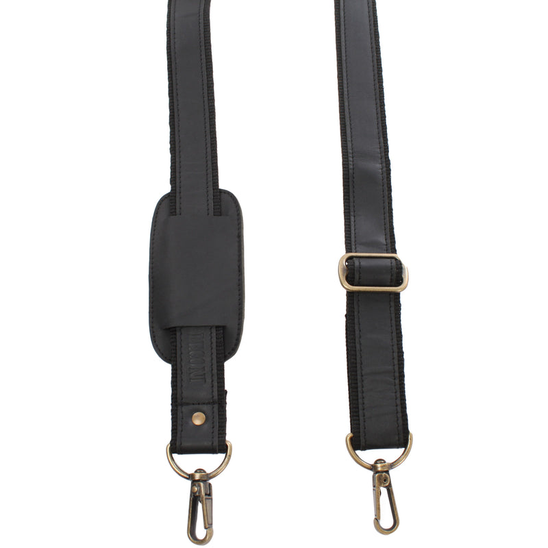 Leconi Trageriemen Leder schwarz 115cm LEC-R1 Riesige Ersparnisse