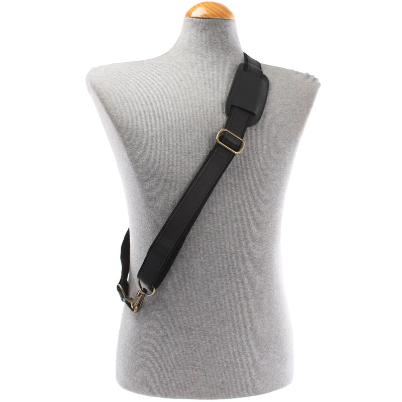 Leconi Trageriemen Leder schwarz 115cm LEC-R1 Riesige Ersparnisse