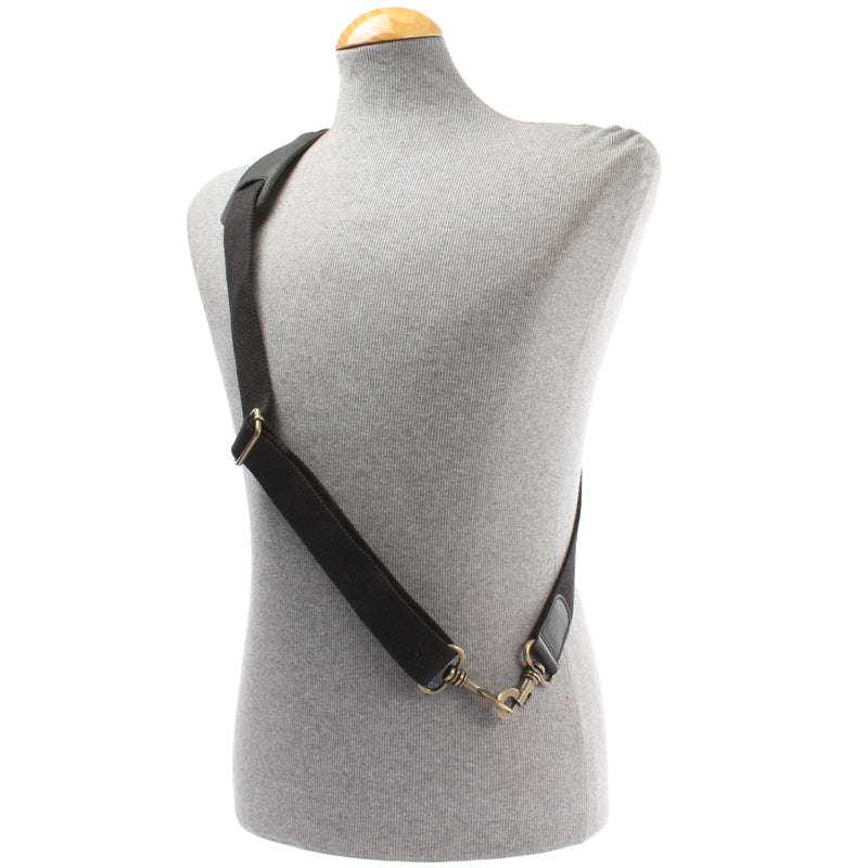 Leconi Trageriemen Baumwolle Leder 150cm schwarz LEC-R6 VIP-Rabatte