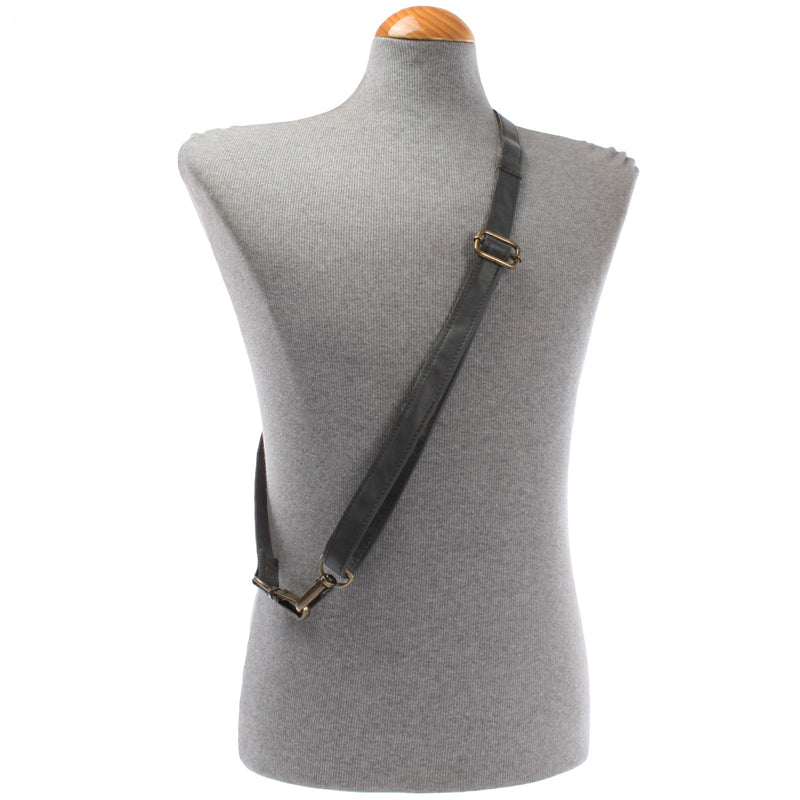 Leconi Trageriemen Leder grau schmal 150cm LEC-R4 Tiefpreis