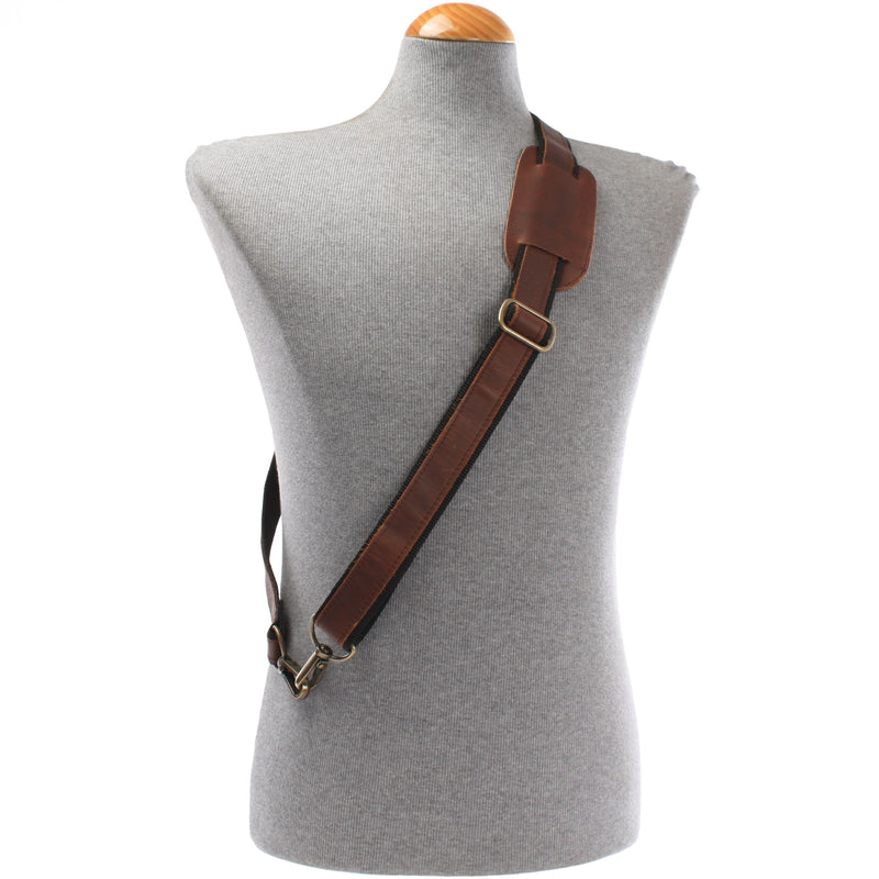 Leconi Trageriemen Leder braun - schwarz 150cm LEC-R2 Wochenangebot