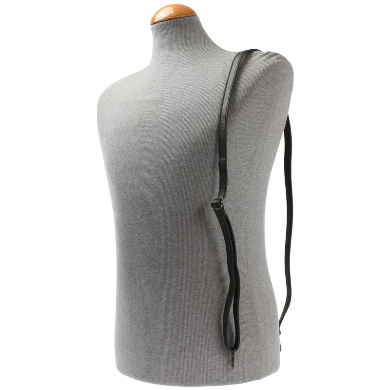 Leconi schmaler Trageriemen Schultergurt Leder 1,6cm x 150cm schwarz LEC-R8 Kostenlose Rückgabe