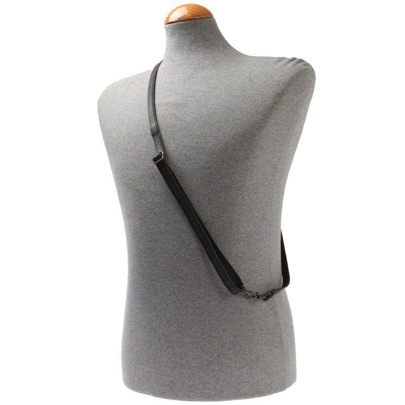 Leconi schmaler Trageriemen Schultergurt Leder 1,6cm x 150cm schwarz LEC-R8 Kostenlose Rückgabe