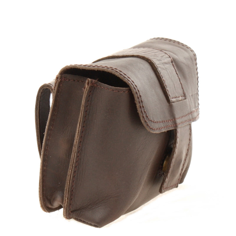 Leconi Gürteltasche Bauchtasche Hüfttasche Damen Herren Rindsleder dunkelbraun LE9005 JETZT KAUFEN