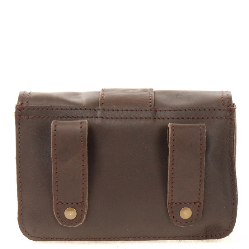 Leconi Gürteltasche Bauchtasche Hüfttasche Damen Herren Rindsleder dunkelbraun LE9005 JETZT KAUFEN