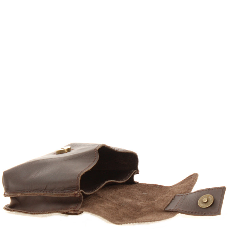 Leconi Gürteltasche Bauchtasche Hüfttasche Damen Herren Rindsleder dunkelbraun LE9005 JETZT KAUFEN