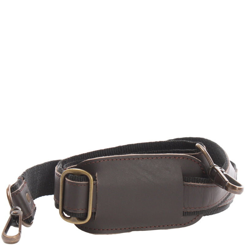Leconi Trageriemen Leder dunkelbraun 115cm LEC-R1