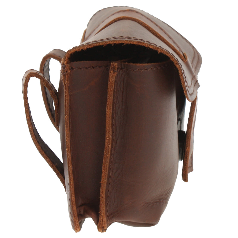 Leconi große Gürteltasche Bauchtasche Hüfttasche Damen Herren Rindsleder braun LE9030 Letzter Tag