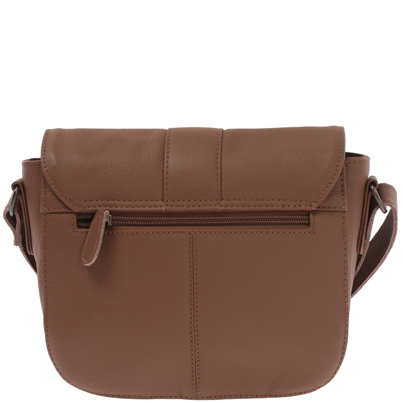 Leconi kleine Schultertasche Umhängetasche Damentasche Leder rehbraun LE0074 Bis zu 65% Rabatt