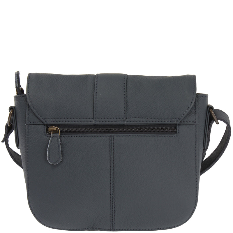 Leconi kleine Schultertasche Umhängetasche Damentasche Leder navy LE0074 Sonderangebot der Fabrik