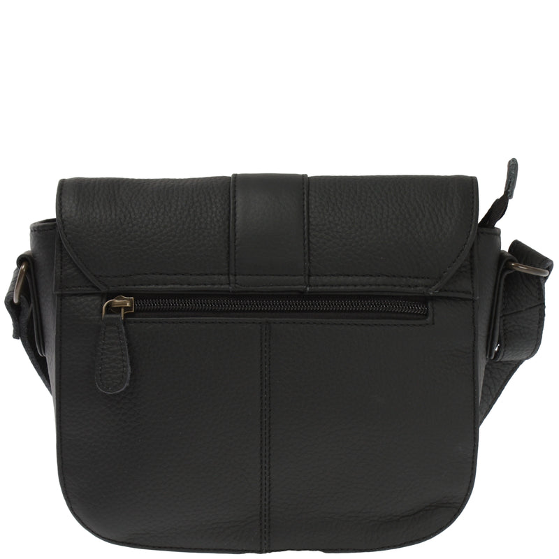 Leconi kleine Schultertasche Umhängetasche Damentasche Leder schwarz LE0074 Vierteljährliche Förderung