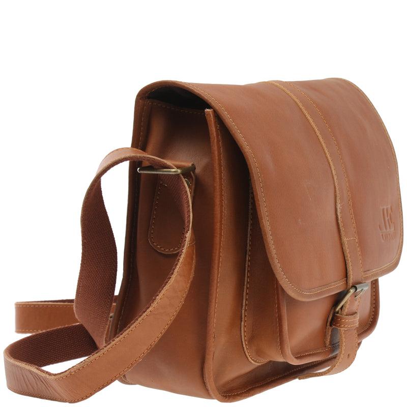 Leconi Umhängetasche Schultertasche Freizeittasche Büffelleder cognac LE3085 Discount Store für neue Produkte