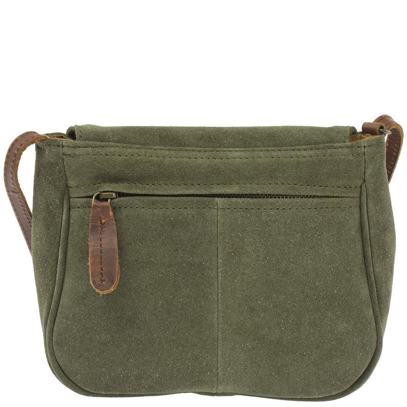 Leconi kleine Umhängetasche Ledertasche Damentasche Schultertasche Veloursleder grün LE3047 50% Rabatt mit kostenlosem Versand