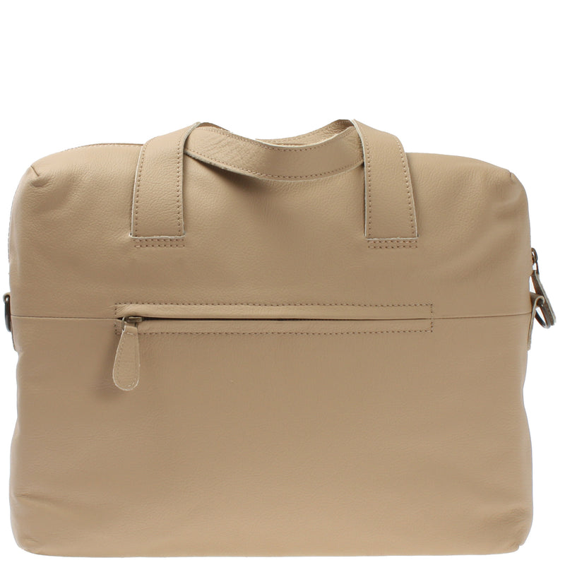 Leconi Schultertasche Henkeltasche Shopper DIN A4 Handtasche Damen Leder sand LE0059 50% Rabatt für begrenzte Zeit