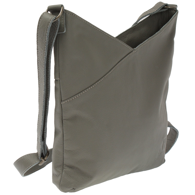 Leconi Damentasche Umhängetasche Handtasche Leder oliv LE0065 Auslauf