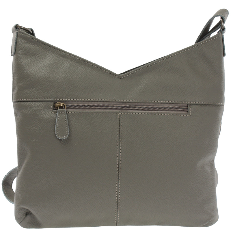 Leconi Damentasche Umhängetasche Handtasche Leder oliv LE0065 Auslauf