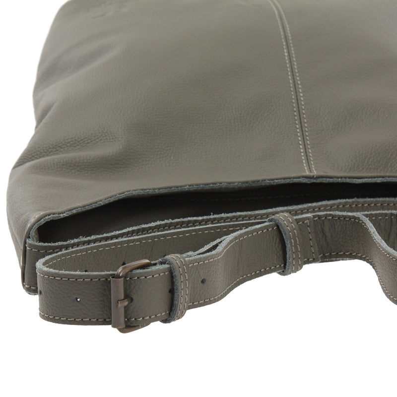 Leconi mittlere Umhängetasche Schultertasche Beuteltasche Damentasche Leder oliv LE0072 Hotsell