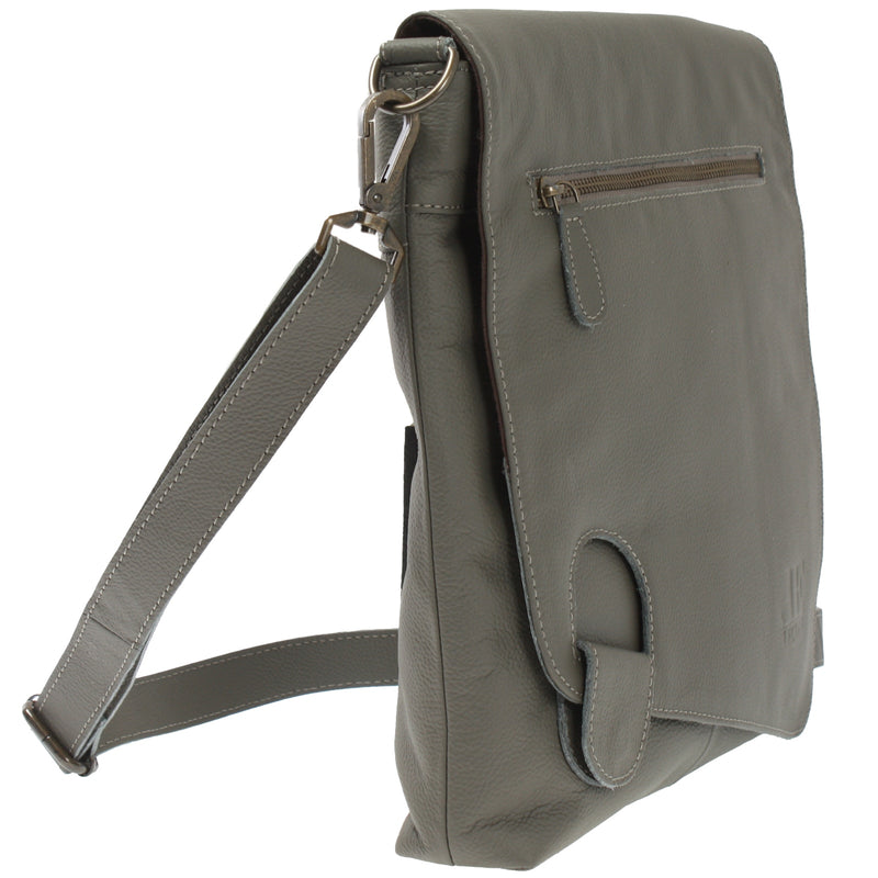 Leconi Umhängetasche Ledertasche Damen Schultertasche Leder oliv LE3073 Schlussverkauf