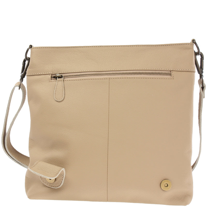 Leconi Umhängetasche Ledertasche Damen Schultertasche Leder sand LE3073 Günstiger Verkauf
